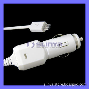 2A Micro Car Charger with 1m Cable for Samsung Galaxy S3 S4, HTC, Blackberry, Car Adapter